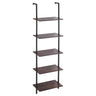 Industrial Square Pipe Shelf 5 Tier 17.3x11.8in Wall-Mount for Bedroom