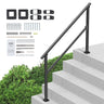4-5 Handrails for Outdoor for Seniors Porch Deck Black Square Tube Steel
