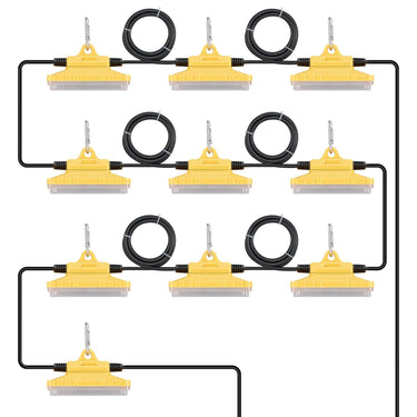 100FT Construction String Lights 150W 15000LM Connectable Waterproof