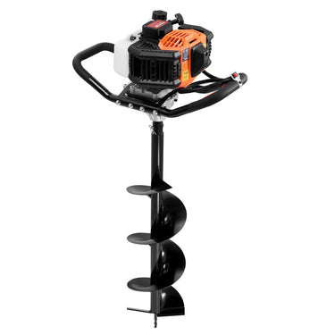 Gas Post Hole Digger 52CC 1450W with 8' Drill Bits & 1 Extension Rod