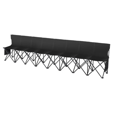 8 Seat Portable Folding Sport Bench Outdoor Camping Chair with Carry Bag