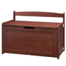 Wooden Toy Chest for Kids, Toddler Toy Storage Box with Flip-Top Lid and Safety Hinge, 32.68 x 17.91 x 24.02 Large Kids Storage Bench for Playroom, Bedroom, Living Room or Entryway, Cherry