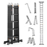 Multi-Purpose Folding Ladder 7-in-1 5 Step 19ft Reach Height for Work