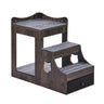 Pet Bunk Bed with Stairs Dog/Cat Window Perch with Storage Indoor Gray