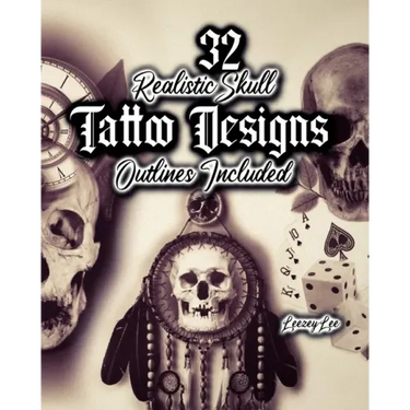 32 Realistic Skull Tattoo Designs: Outlines Included