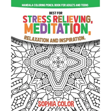 mandala coloring pencil book for adults and teens best for stress relieving, meditation, relaxation, and inspiration.: flower creative pattern gift