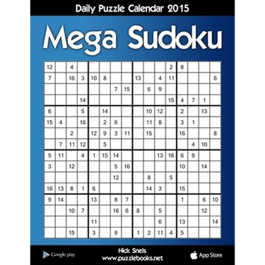 Daily Mega Sudoku 16x16 Puzzle Calendar 2015