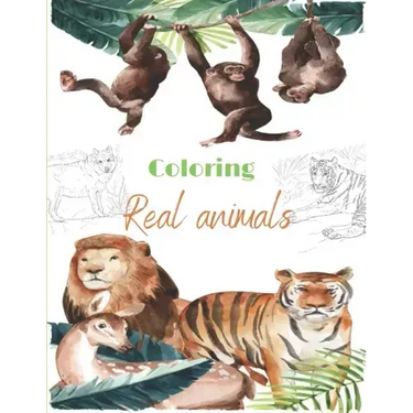 Coloring Real animals: Incredible Animals - For Relaxation, Meditation, Stress Relief, Calm And Healing for adult