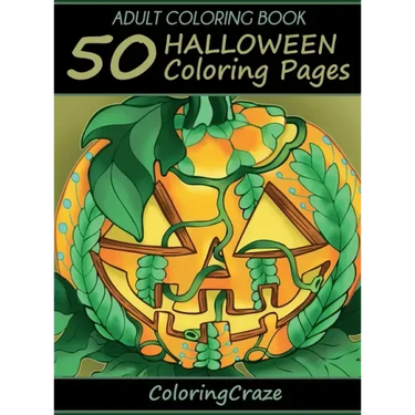 Adult Coloring Book: 50 Halloween Coloring Pages