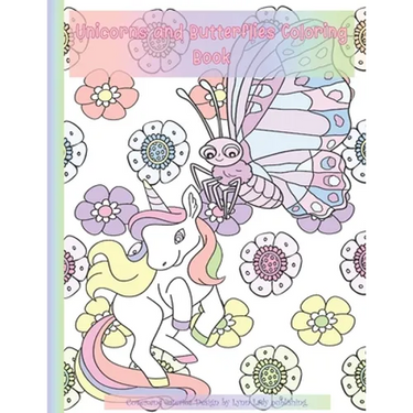 Unicorns and Butterflies Coloring Book: with Patterns