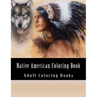 Native American Coloring Book For Adults: Beautiful One Sided Native American Designs