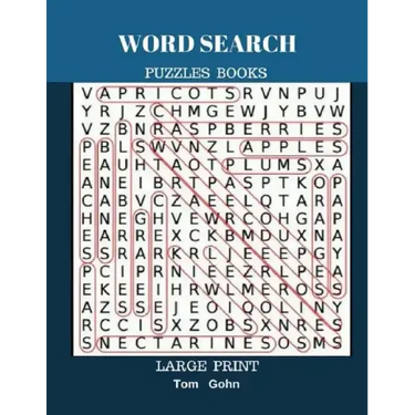 Word Search Puzzles Books Large Print: Find Words 50 Puzzles All Answer Fun Game