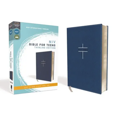 Niv, Bible for Teens, Thinline Edition, Leathersoft, Blue, Red Letter Edition, Comfort Print