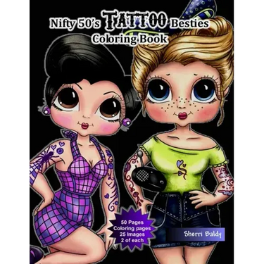 Nifty 50's Tattoo Besties Coloring Book