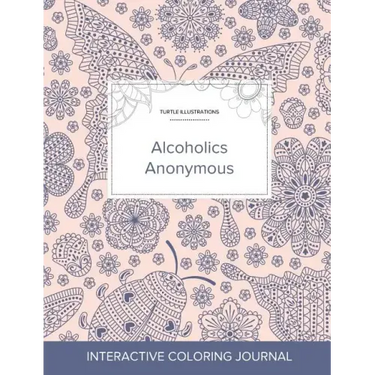 Adult Coloring Journal: Alcoholics Anonymous (Turtle Illustrations, Ladybug)
