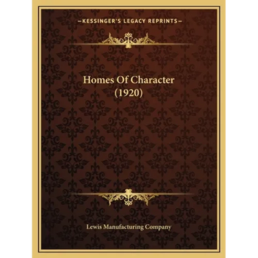 Homes Of Character (1920)