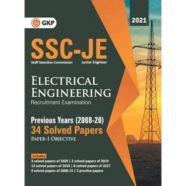 SSC 2021 Junior Engineers Paper I - Electrical Engineering - 34 Previous Years Solved Papers (2008-20)