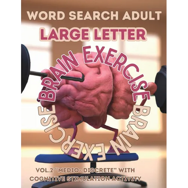 Word Search Adult. Large Letter. Cognitive Stimulation Activity. Brain Exercise.: VOL.2 "MEDIO- DISCRETE" With cognitive stimulation activity