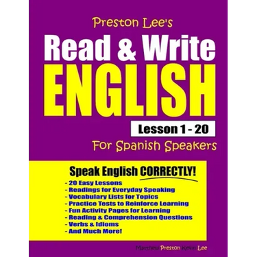 Preston Lee's Read & Write English Lesson 1 - 20 For Spanish Speakers