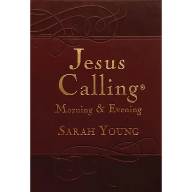 Jesus Calling Morning and Evening, Brown Leathersoft Hardcover, with Scripture References: Yearlong Guide to Inner Peace and Spiritual Growth (a 365-D