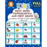 Sight Word Kindergarten and First Grade Colorful Picture Flash Cards English Punjabi: Learning to read basic vocabulary card games. Improve reading co