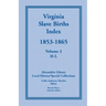Virginia Slave Births Index, 1853-1865, Volume 3, H-L