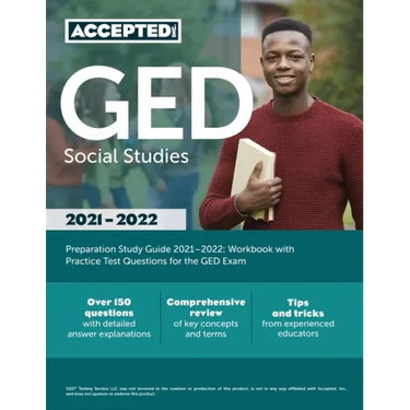 GED Social Studies Preparation Study Guide 2021-2022: Workbook with Practice Test Questions for the GED Exam
