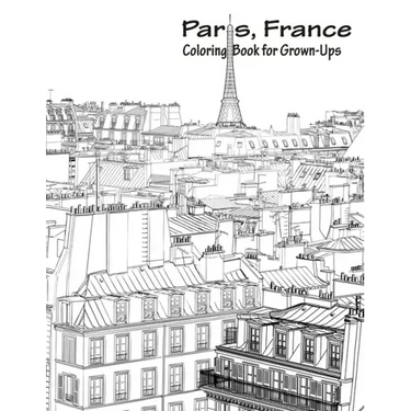 Paris, France Coloring Book for Grown-Ups 1