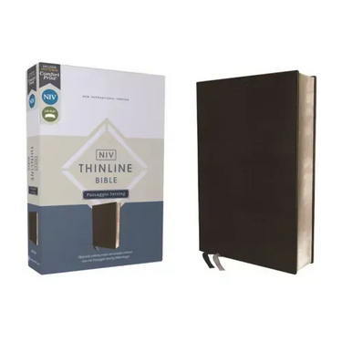 Niv, Thinline Bible, Passaggio Setting, Leathersoft, Black, Red Letter, Comfort Print: Elegantly Uniting Single and Double Columns Into One Passaggio