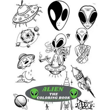 Alien the Coloring Book: Amazing kids Coloring Book with Fun Easy and Relaxing Coloring Pages Alien Inspired Scenes and Designs for Stress.