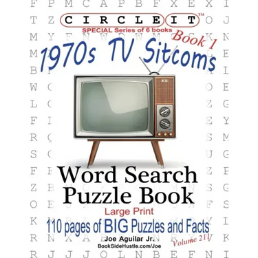 Circle It, 1970s Sitcoms Facts, Book 1, Word Search, Puzzle Book