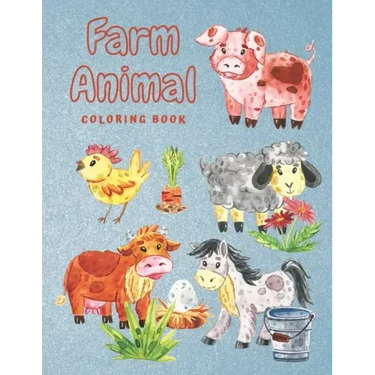 Farm Animal Coloring Book: Cow, Chicken, Duck, Goat and More - Creative Activity for Kids & Toddlers - Perfect Birthday Gift for Children (Large
