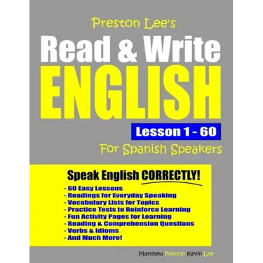 Preston Lee's Read & Write English Lesson 1 - 60 For Spanish Speakers
