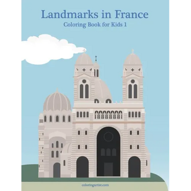Landmarks in France Coloring Book for Kids 1