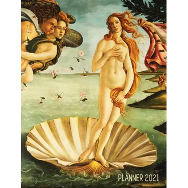 Birth of Venus Daily Planner 2021: Sandro Botticelli Artsy Year Agenda: January - December 12 Months Artistic Italian Renaissance Painting Pretty Dail