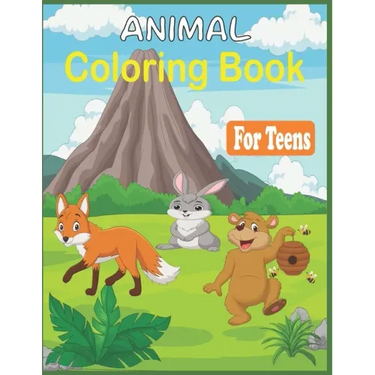 Animal Coloring Book For Teens: 45 Stress Relieving cute animal designs to color
