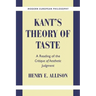 Kant's Theory of Taste: A Reading of the Critique of Aesthetic Judgment