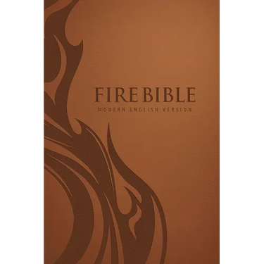 Mev Fire Bible: Brown Leather-Like Cover - Modern English Version