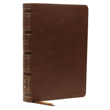 Nkjv, Single-Column Wide-Margin Reference Bible, Leathersoft, Brown, Red Letter, Comfort Print: Holy Bible, New King James Version