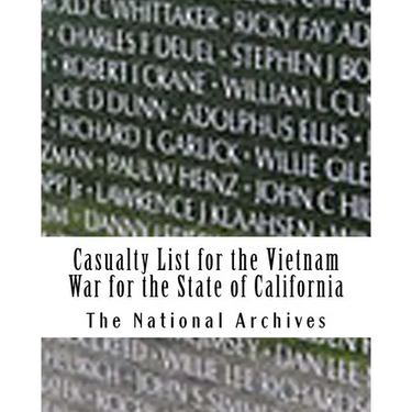 Casualty List for the Vietnam War for the State of California