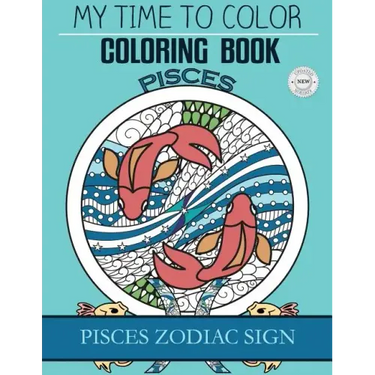 Pisces Zodiac Sign - Adult Coloring Book