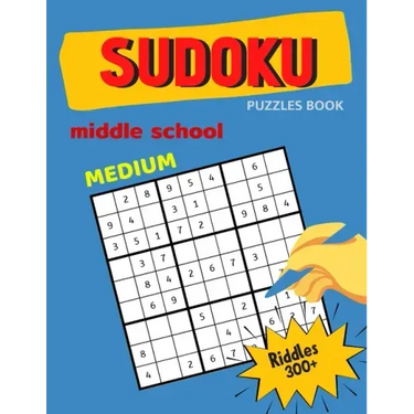 Medium Sudoku Puzzles Book Middle School Riddles 300+: Huge 9x9 sudoku book for Teens, smart gifts for Boy & Girl, fun and brain exercises