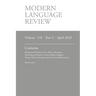Modern Language Review (118: 2) April 2023