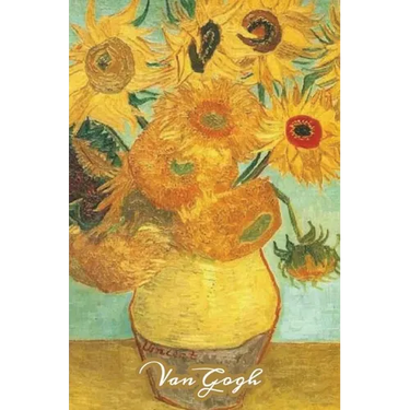 Vase with Twelve Sunflowers Van Gogh Note Book: Hardcover Journal Notebook Diary with Dot Grid, Lined, Blank Vintage Paper for Writing Drawing Journal