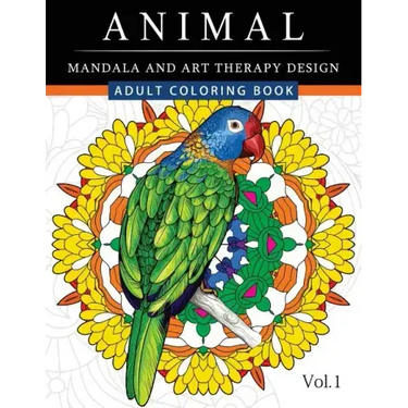 Animal Mandala and Art Therapy Design: An Adult Coloring Book with Mandala Designs, Mythical Creatures, and Fantasy Animals for Inspiration and Relaxa