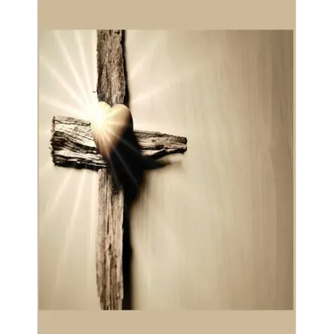 Heart and the Cross Christian Inspirational Notebook: 100 Pages 8.5" X 11" Wide Ruled Line Paper