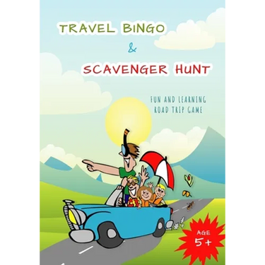 Travel Bingo and Scavenger Hunt: Road trip game