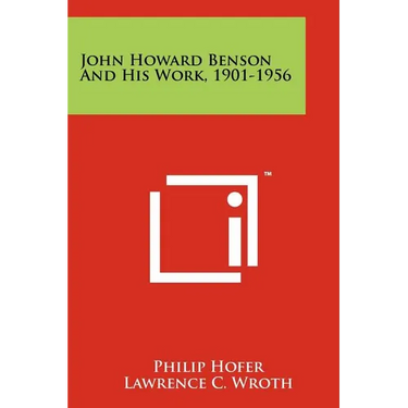 John Howard Benson And His Work, 1901-1956