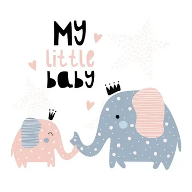 My Little Baby: Baby Shower Guest Book with Elephant Girl and Her Mom Theme, Personalized Wishes for Baby & Advice for Parents, Sign In, Gift Log, and