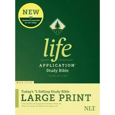 NLT Life Application Study Bible, Third Edition, Large Print (Red Letter, Hardcover)